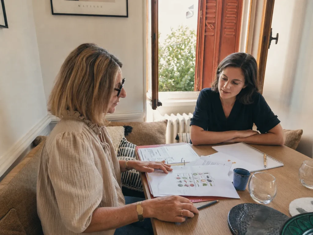 Julie à Foreign student is taking FLE class at Learn French With Murielle